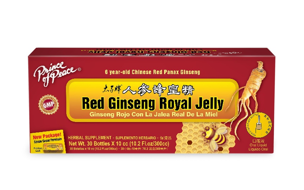 Prince de la Paix Ginseng Rouge Royal Jelly, 30 Comte