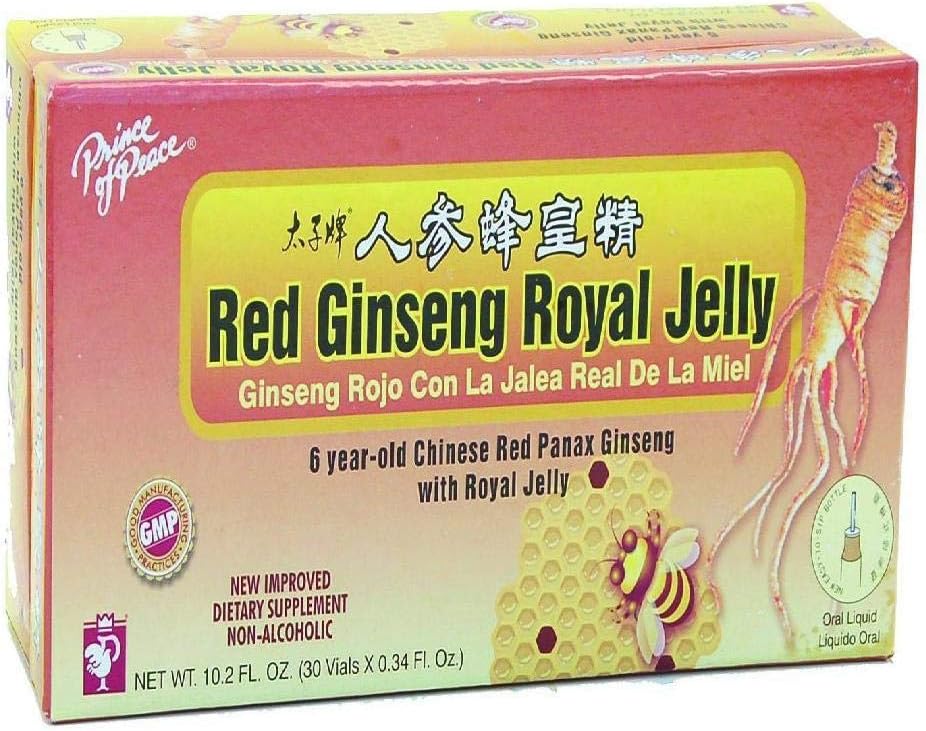Prince de la Paix Ginseng Rouge Royal Jelly, 30 Comte