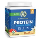 Poudre de protéines organiques à base de plantes - Végétalienne Poudre de protéines organiques Vanille aromatisée avec des acides aminés BCAA et des graines de chanvre Mélange de pois , non-OGM, sans gluten (Vanilla, 17 portions)