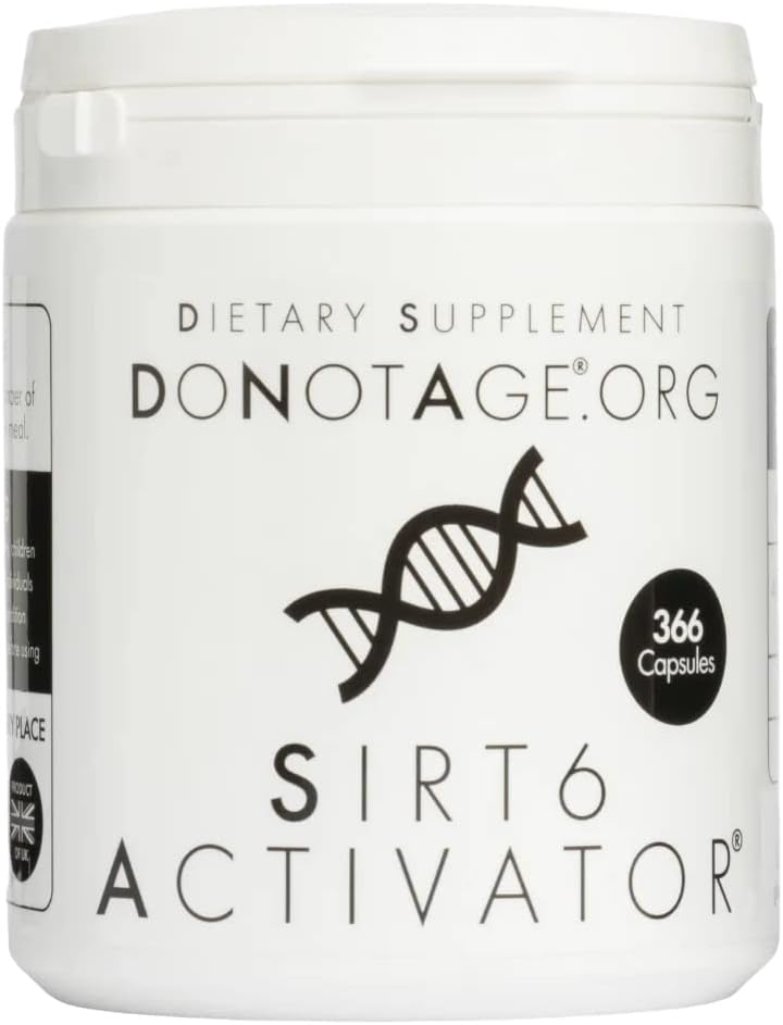 Ne pas vieillir SIRT6 Activator® 366 Capsules - Algues marines entièrement naturelles dérivées pour la réparation de l'ADN, la protection des téloméres, la stabilité génomique et la réduction de l'inflammation