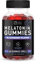Melatonin Black Berry Gummies 5mg, Nighttime Sleep Support Chewable Supplement | 60 Count