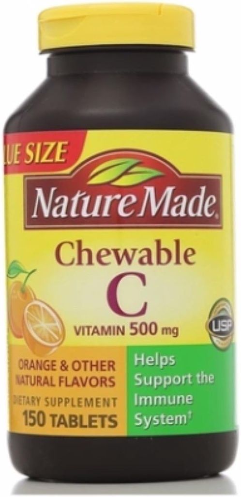 Nature faite de vitamine C 500 mg Comprimés à croquer 150 ea (paquet de 5)