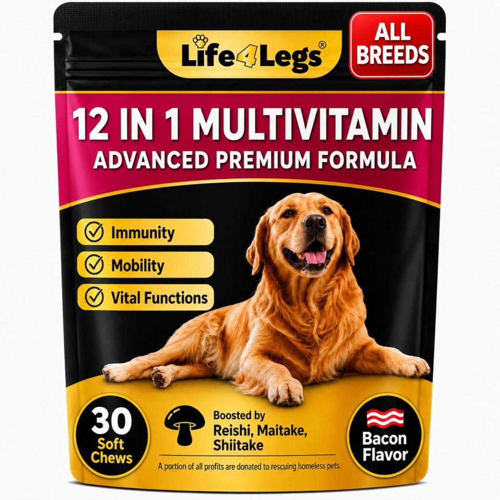 Soft Chews Vitamines et suppléments pour chien - Multivitamine pour chien - Huile de chanvre Glucosamine Chondroïtine Hip et soutien articulaire Santé, peau et manteau, Digestion et crème Booster, Coeur, Probiotiques