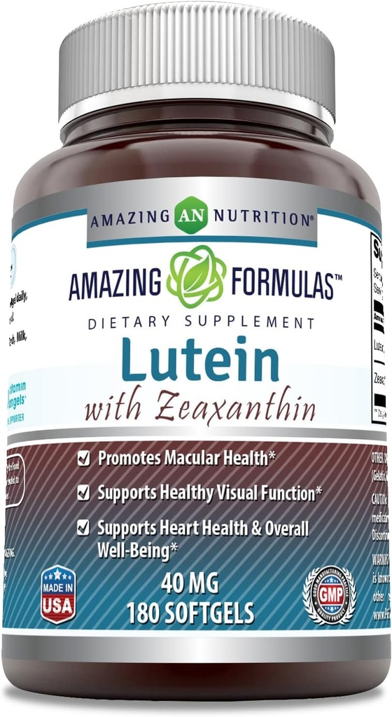 Formules étonnantes Lutéine 40 mg avec Zeaxanthine 1600 mcg.