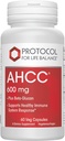 Protocol AHCC 600 mg - Supplément de soutien du foie et de l'immunocoque avec bêta-glucane* - mai aider la santé cellulaire et le stress* - végétalien, sans lait et sans noix - 60 capsules de légumes