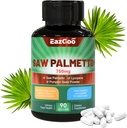 Saw Palmetto Supplément, Saw Palmetto Extract 750mg, avec Lycopène, poudre de graines de citrouille, pour les hommes et les femmes, non-OGM et gluten, végétalien, 90 capsules de dénombrement