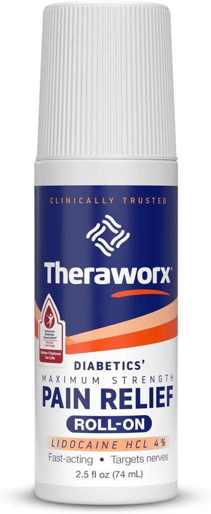Theraraworx La douleur des diabétiques en mouvement avec la lidocaïne - 2,5 oz - 1 Compte