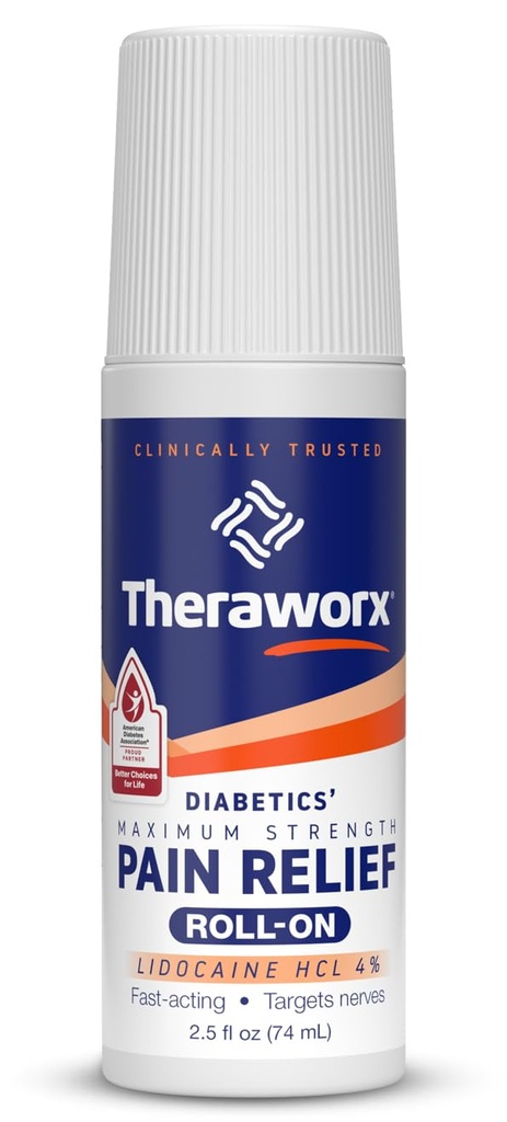 Theraraworx La douleur des diabétiques en mouvement avec la lidocaïne - 2,5 oz - 1 Compte