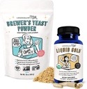 Legendairy Lait Liquid Gold + Levure de Brewer, Suppléments d'allaitement pour l'augmentation de l'offre de lait - Soutien à l'allaitement pour la production de lait maternel - Sans fenugrec, sans OGM,