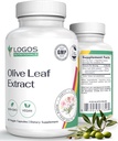 Olive Leaf Extract Capsules - Immune Supplement for Men & Women, Polyphenol and Flavonoid for Overall Wellness - Non-GMO and Vegan Olive Oil Capsules - 60 Count