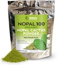 Poudre de cactus nopal biologique Maxx pour une digestion saine et un soutien immunitaire, riche en fibres alimentaires, calcium et vitamine C, végétalien, sans OGM et sans gluten - Sac de 12 oz