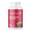 Célébrez les vitamines bariatriques multivitamines à croquer, sans fer - Supplément de gastrique et de gastrectomie post gastrique pour les hommes et les femmes - Minéraux essentiels et vitamine A, B, D et E - Raisin (60 comprimés)