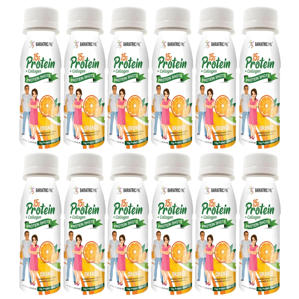 BariatricPal 15g Préparé à boire Protéines et collagènes - Orange (12 bouteilles)