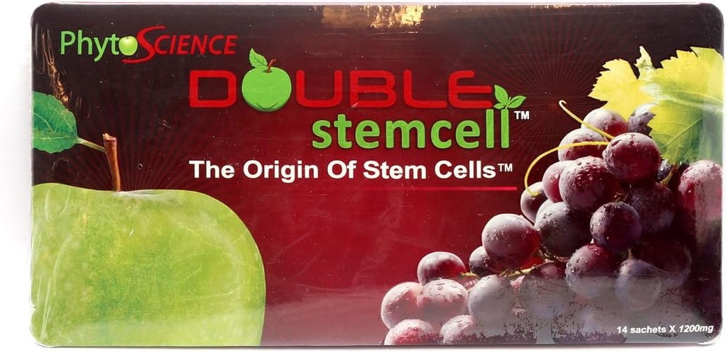 Phytoscience Double Stem Cell Anti Vieillissement Supplément Acai Berry Extrait Blueberry Réduire les rides Porines Pinceaux Fines lignes Peau Texture (14 sachets)