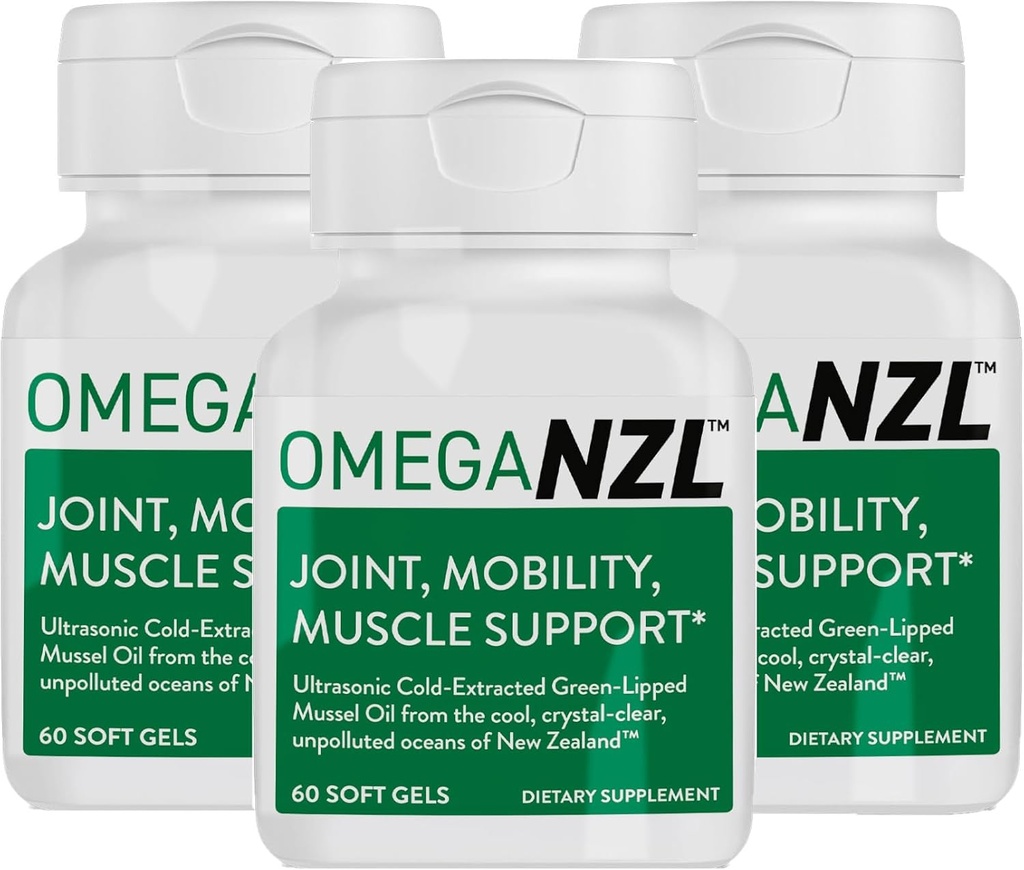 Supplément de soutien pour joint Omega-3 original, Meilleur soulagement des muscles naturels, Capsules d'huile de moules lipées vertes, 180 Softgels, Pas d'arrière-goût de poisson