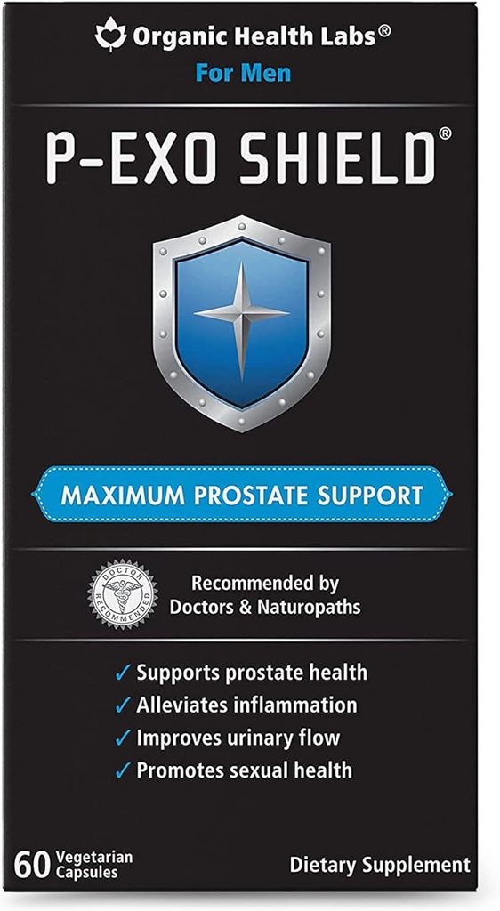 Bio Health Labs P-ExoShield Complete Prostate Support avec Saw Palmetto, 60 Capsules Veggie