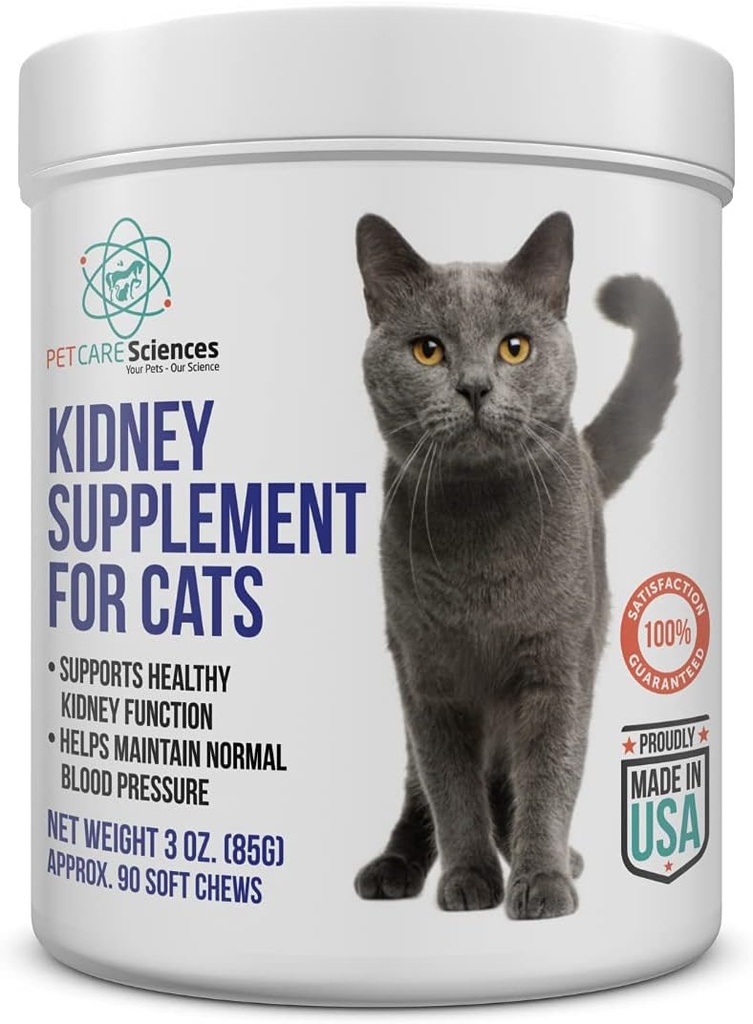 Env. 90 portions Cat Rein Support Chews - Feline Rein Restore - Renal Cat Treats - Cats Rein Support Supplément - Urinary Tract Irritations Control for Cat - Made in the USA