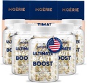 Moerie Hair Growth Supplement pour les femmes et les hommes - Peau et ongles Vitamines avec biotine, Q10 et minéraux - Pour le traitement de la perte des cheveux et des cheveux plus épais - Système avancé de livraison de perles - 360 pilules