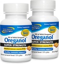 North American Herb & Spice Super Strength Oreganol P73 - Paquet de 2, 60 Softgels - Soutien du système immunitaire - Oregan sauvage ami des végétaliens - Non-OGM - 120 Total des services