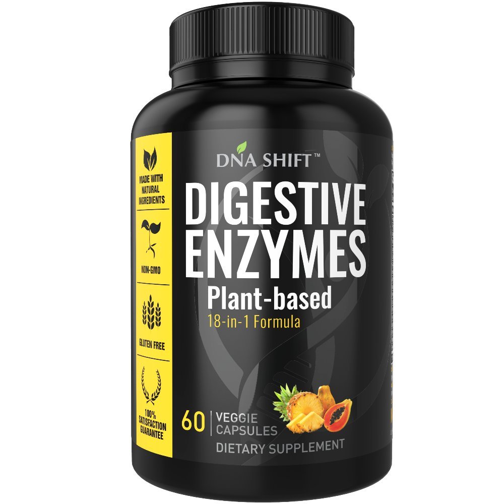 Enzymes digestifs pour les hommes et les femmes - Les enzymes sont les meilleures pour la santé Gut et la santé digestive - Les enzymes ultra digestives peuvent soulager la constipation, le gonflement et le gaz - Désagrément des repas - Tous les régimes - 60 CT