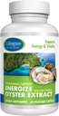 Energize Oyster Extract Supplement for Men & Women - Zinc, Taurine, Amino Acides - Supporte l'énergie et le bien-être, fabriqués aux États-Unis, 500 mg, 60 capsules végétales.