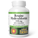 Facteurs naturels, bêtaine HCL 500 mg, soutient la digestion saine et un microbiome sain, 180 capsules (180 portions)