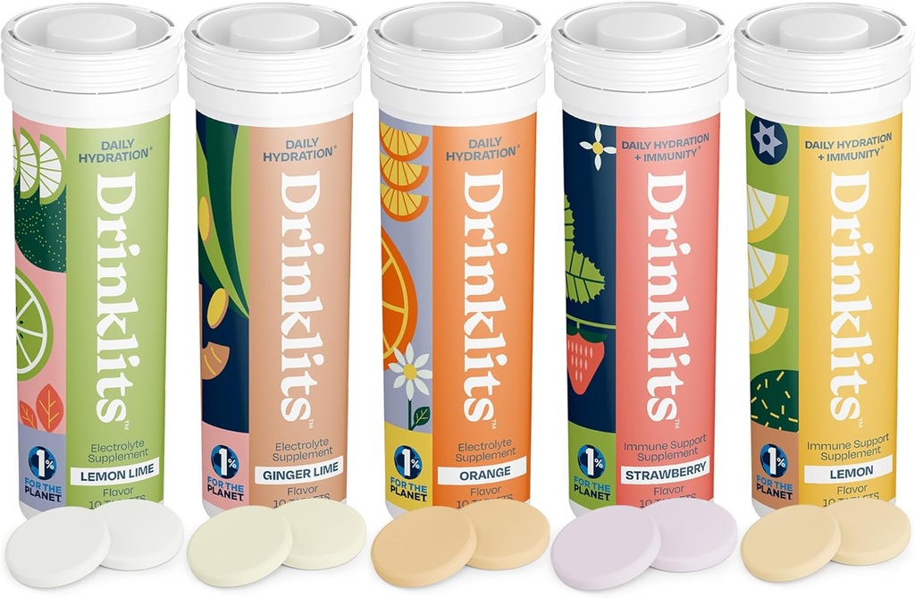 Boissons Hydratation quotidienne + soutien immunitaire (5) Flavor Combo Packs de fruits savoureux - 0g Sucre - usage quotidien