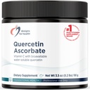 Conceptions pour la santé Quercetin-Ascorbate Poudre - Supplément QuerceSOLTM 240mg - Vitamine C pour aider à soutenir la réponse à l'histamine normale - Supplément à boisson facile, végétalien (77 portions / 100g)