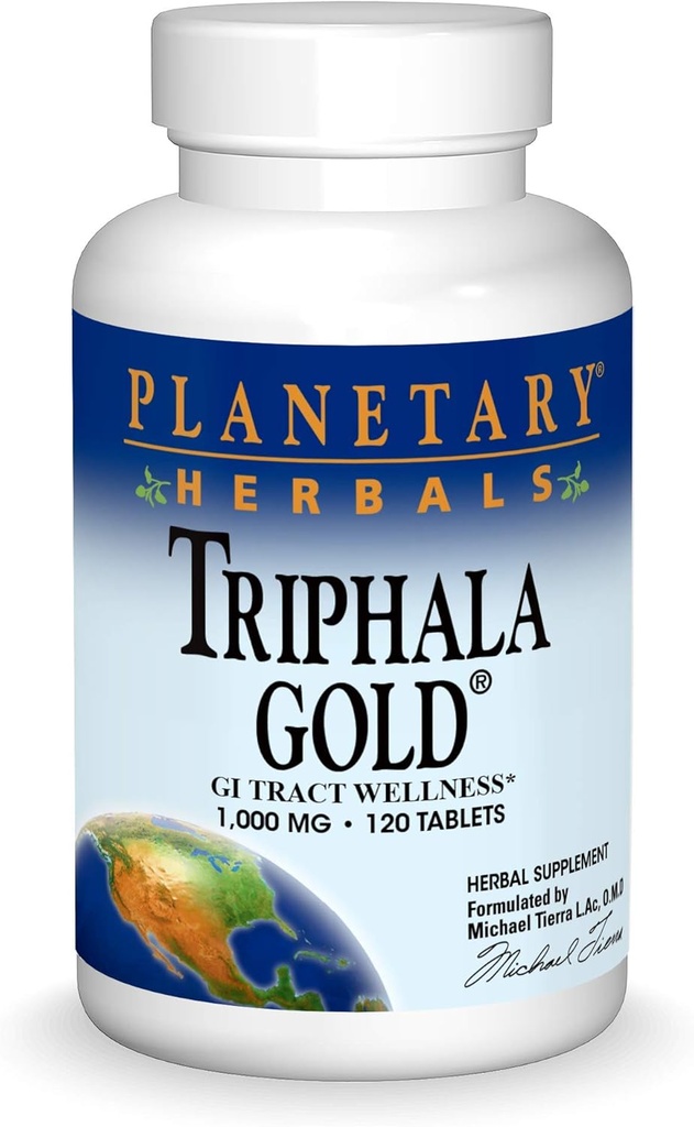 Herbes Planétaires Triphala Or 1000mg Ayurvédique extra-fort - 120 comprimés