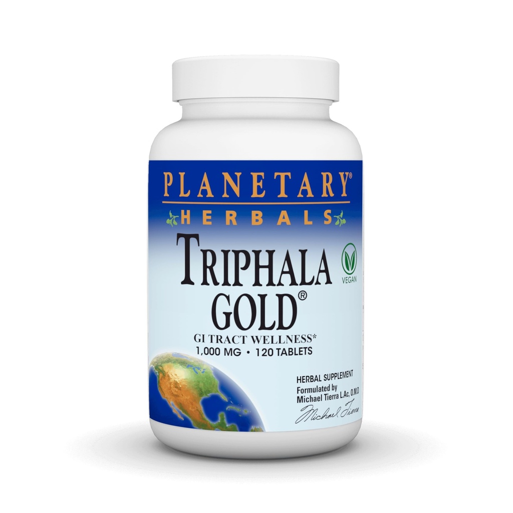 Herbes Planétaires Triphala Or 1000mg Ayurvédique extra-fort - 120 comprimés