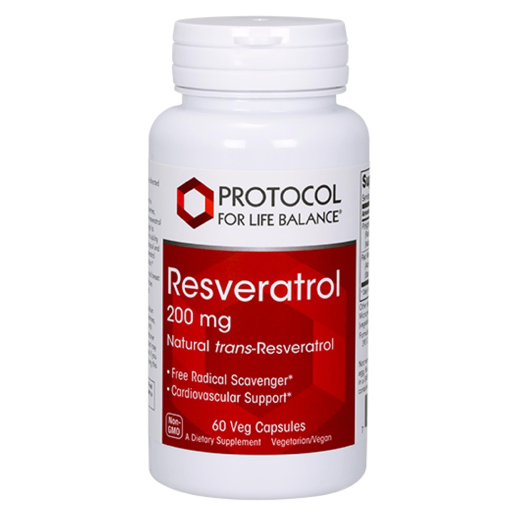 PROTOCOLE POUR LA BALANCE VIE Resveratrol 200 mg - Trans-Resveratrol - avec extrait japonais de graines de Knotweed et de raisins - Vegan & Non-OGM - 60 gélules