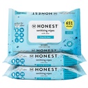 L'honnête compagnie sans fragrance sanitisant les Wipes d'alcool, les Wipes de mains antibactériennes avec Aloe, tue 99 % des Germs, sans danger pour les mains, 150 comtes (3 paquets de 50)