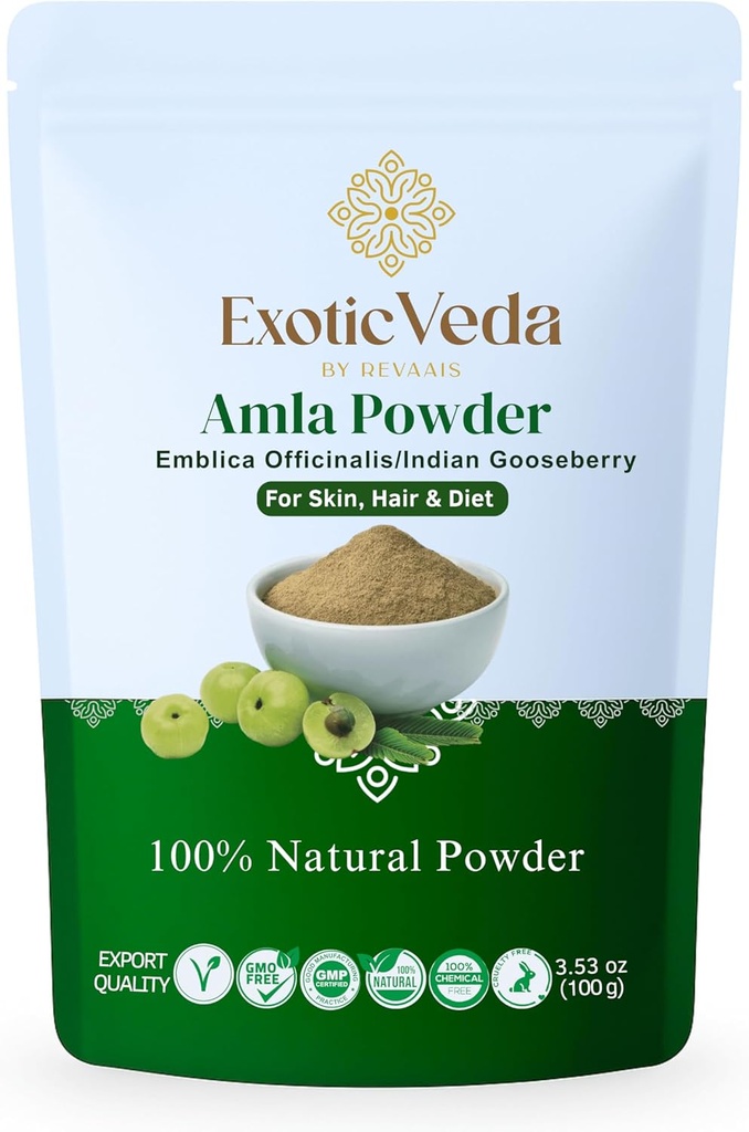 Poudre Amla 100% Pure & Naturelle de Gooseberry indien.