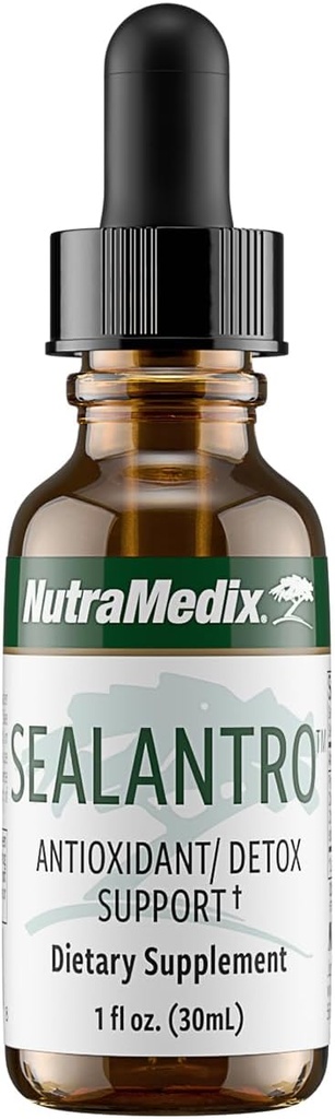 NutraMedix Sealantro - Supplément de désintoxication corporelle et antioxydants - Chlorella, eau froide du Pacifique Extrait d'algues rouges et de cilantro - Formule de désintoxication à base de plantes (1oz)