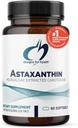 Designs for Health Astaxanthin - Microalgae (Haematococcus Pluvialis) Extracted Carotenoid Antioxidant Supplement - Support for Cardiovascular, GI, Skin + Eye Health (60 Softgels)