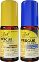 Bundle de jour et de nuit, vaporisateur de récupération de Bach RESCUE, anti-stress naturel [et] vaporisateur de sommeil de RESCUE, aide naturelle au sommeil - 2-Pk, Essence de fleurs homéopathiques, Vegan, 7mL Ea