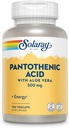 Solaray Acide pantothénique 500mg -100 Caps