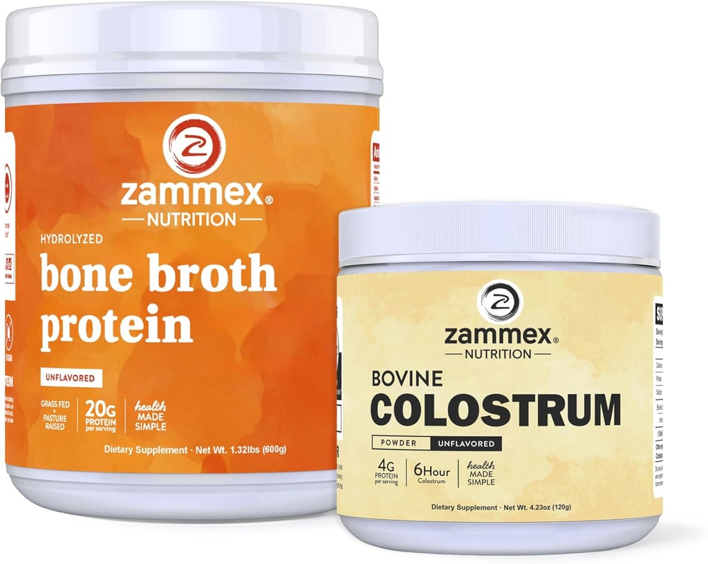 Poudre de protéines de os de Zammex + Poudre de colostrum bovine