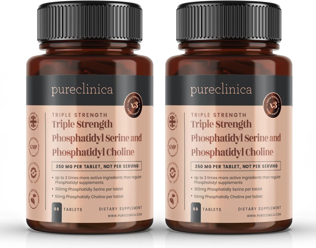 Triple force Phosphatydyl Sérine et Phosphatidyl Choline x 120 comprimés (2 bouteilles de 60 comprimés)
