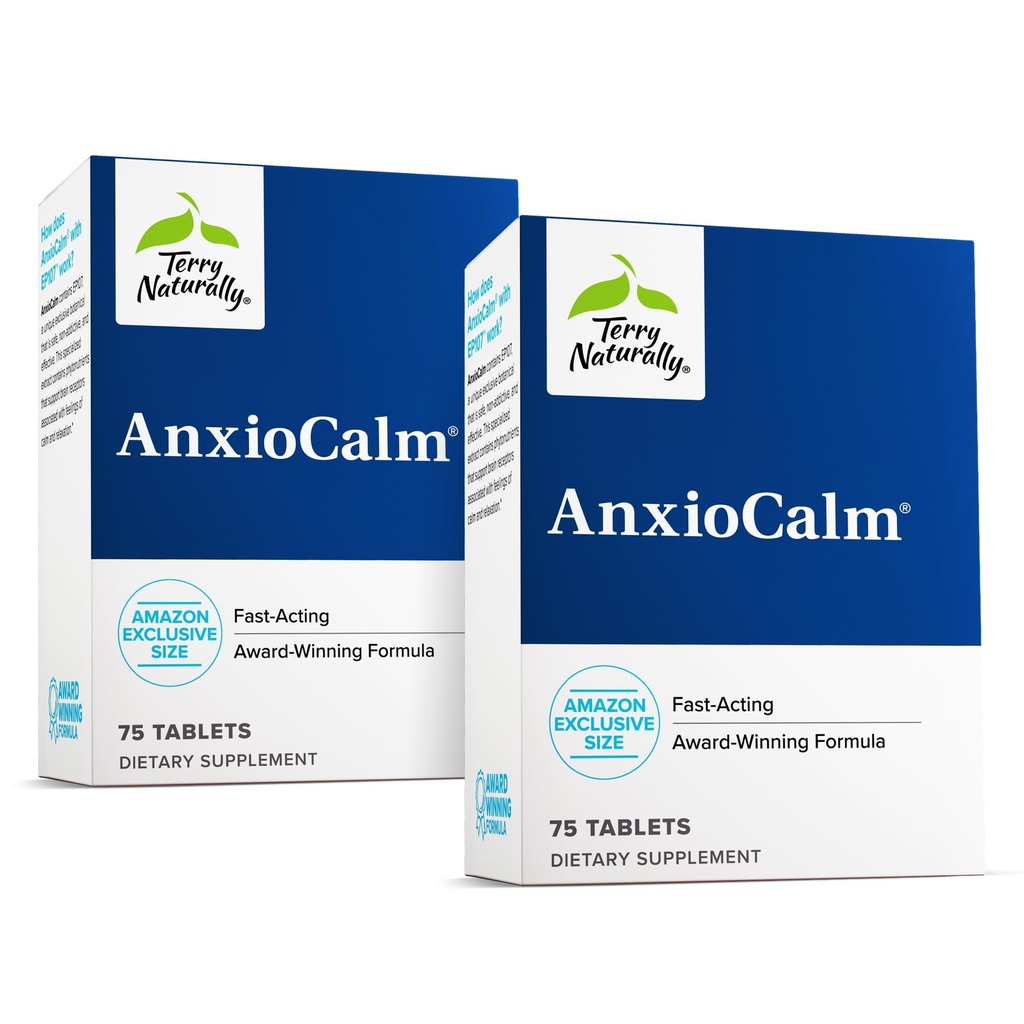 Terry naturellement AnxioCalm - Supplément de soutien apaisant - Supports contre les tensions occasionnelles et aide les sentiments calmants avec le Cône-fleur à tête étroite - Supplément non somnolent - 75 comprimés