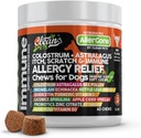 Chien Allergie Relief Chews Relief de la peau pour chiens Colostrum Astralagus Omega 3 Bromelain Echinacea Nettle Leaf Quercetin Racine de réglisse Spiruline ACV Immune - Boîte de 1
