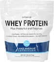 Lake Avenue Nutrition Whey Protein Plus Probiotiques et enzymes, non aromatisés, 5 lb (2,27 kg)