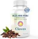 Dr Clark Cloves Healthcare Supplement - Natural Digestive Health, 500 mg, 100 Pure Gelatin Capsules
