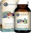Jardin de la vie Organiques aliments entiers Multivitamines pour les hommes 40+ 120 comprimés, Végétaux hommes Multi pour la santé et le bien-être Vitamines et minéraux biologiques certifiés pour les hommes plus de 40 vitamines pour les hommes