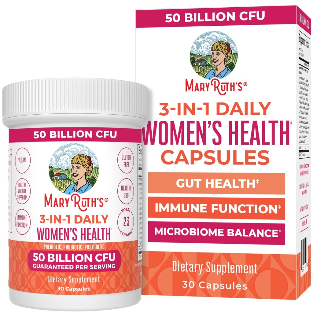 MARYRUTH'S 3-en-1 Probiotiques de santé quotidienne pour les femmes