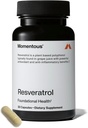Supplément de resvératrol Momenteux 450 mg - Trans-resvératrol pour le vieillissement en santé, le cerveau et le soutien cardiaque - NSF certifié pour le sport - sans OGM et sans gluten - 30 portions