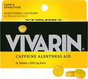 Vivarine, Pilules de caféine, 200 mg de caféine par dose, en toute sécurité et efficacement aide à rester éveillé, sans sucre, calories ou ingrédients cachés, supplément énergétique, 16 comprimés