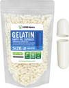 XPRS Nutra Taille 2 Capsules vides - 500 Compte Capsules de gélatine vides - Pills Bricolage Capsule Remplissage - Pure Pilule Gel Caps pour Do-It-Youlf Suppléments (Blanc)