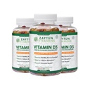 Zaytun Halal Vitamine D3 2000 UI Gommies, soutient la santé des os et immunitaire, favorise la fonction musculaire, sans gluten et sans gélatine, (3-pack) - Fabriqué aux États-Unis