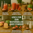 Indus Farms Superfoods Toutes les poudres naturelles de jus de pastèque – Drink instantané Mix & Recettes d'hydratation – Electrolytes naturels, Superfood à base végétale – Vegan, Non-OGM, Sans gluten – Smoothies, Soin 2 LB